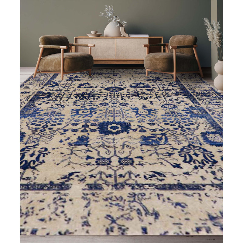 Floral Area Rug, Rectangle 6' x 9'
