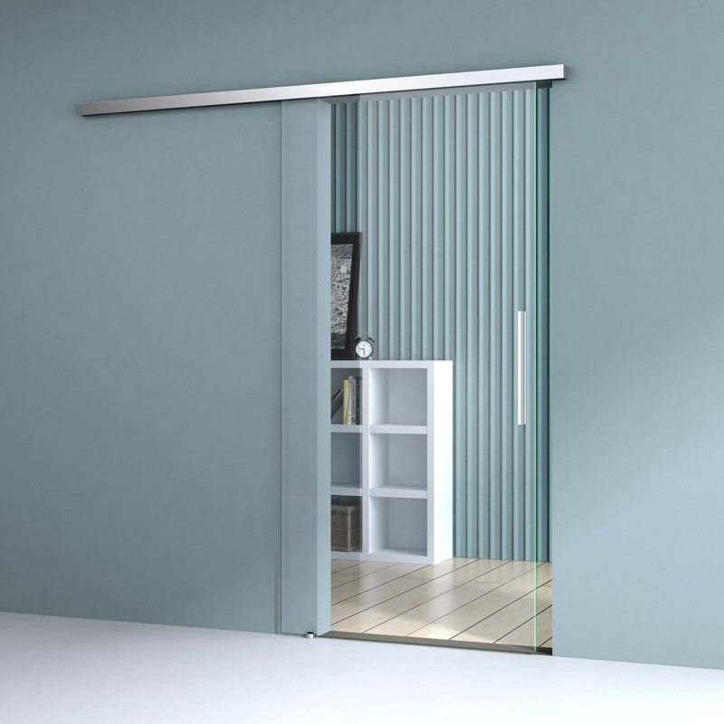 Durovin 900mm internal Sliding Glass Door - Clear Glass - Bar Handle - With Soft Close, 775mm x 2050mm
