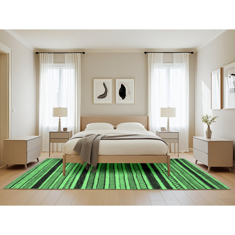 Kealsey Washable Geometric Indoor Rug, Rectangle 5' x 8'