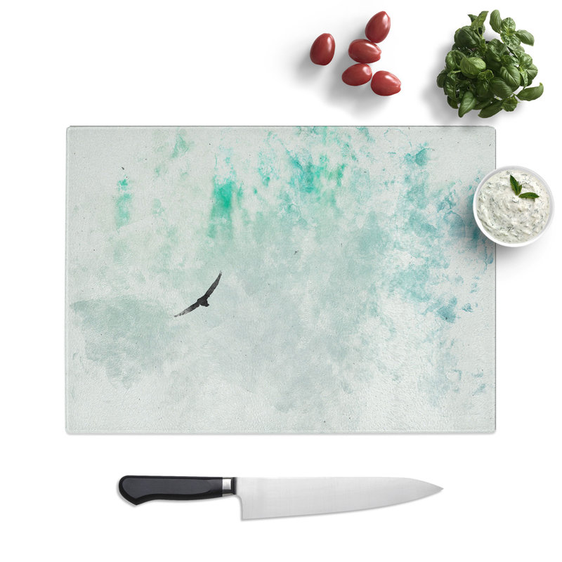 Tempered Glass Eagle Flying over Niagara Falls Chopping Board, 28.5 cm x 39 cm