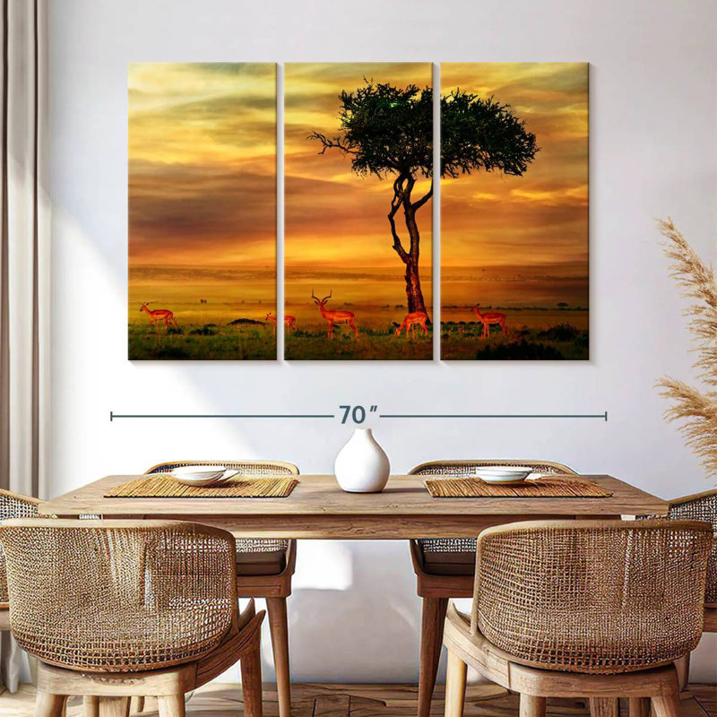 African Impalas, 42" H x 65" W