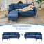 Canapé modulaire en L 80 po Mid-Century-1675859886