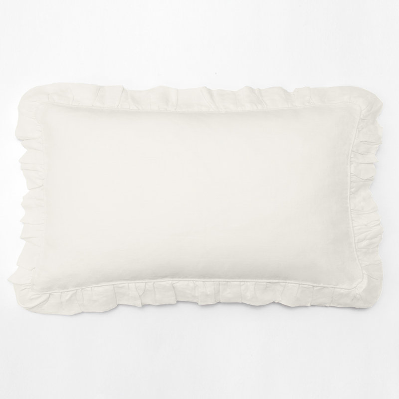 Linen Lumbar Pillow Cover & Insert, Brown, Lumbar 14" H x 20" W