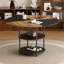 Table de salle à manger moderne avec rangement double couche-130195824