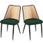 Chaises de salle à manger (2), sièges rembourrés contemporains pour la zone, pieds en métal, motif écossais, rembourrage en mousse, dossier uni (2), salle à manger élégante, base, tissu,-971372092