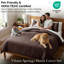 Housse de couette Vilano de Southshore Fine Linens, grande taille, en microfibre 110 g/m² avec fermeture éclair invisible et 4 attaches aux coins, 2 taies d'oreiller King, King/California King, brun chocolat-1329401319-1329401325