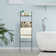 Wall Leaning Quilt Towel Rack With Storage Shelf