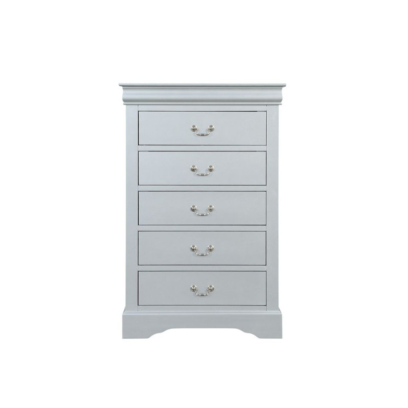 Commode 5 tiroirs avec poignées en métal