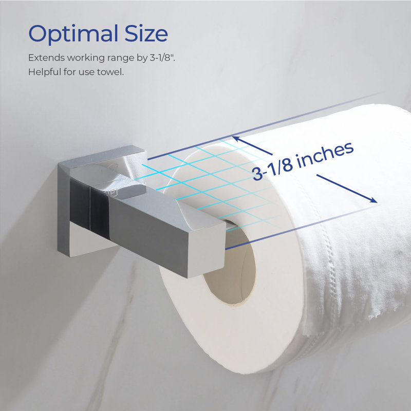 Cube Wall Mounted Toilet Paper Holder, Chrome