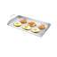 Plaque de cuisson universelle en acier inoxydable 32 x 16 po pour barbecue, fond renforcé en X, nettoyage facile grâce aux trous d'égouttement, entretien aisé.