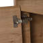 Meuble-lavabo mural 36 po avec lavabo en céramique blanche, tablettes de rangement, 1 porte à fermeture en douceur, emballage Kd, contreplaqué, design contemporain, compartiments multiples faciles à nettoyer, charnières dissimulées-32805504