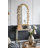 51.5" X 29" Full Length Arched Wall Mirror With Golden Leaf Accents