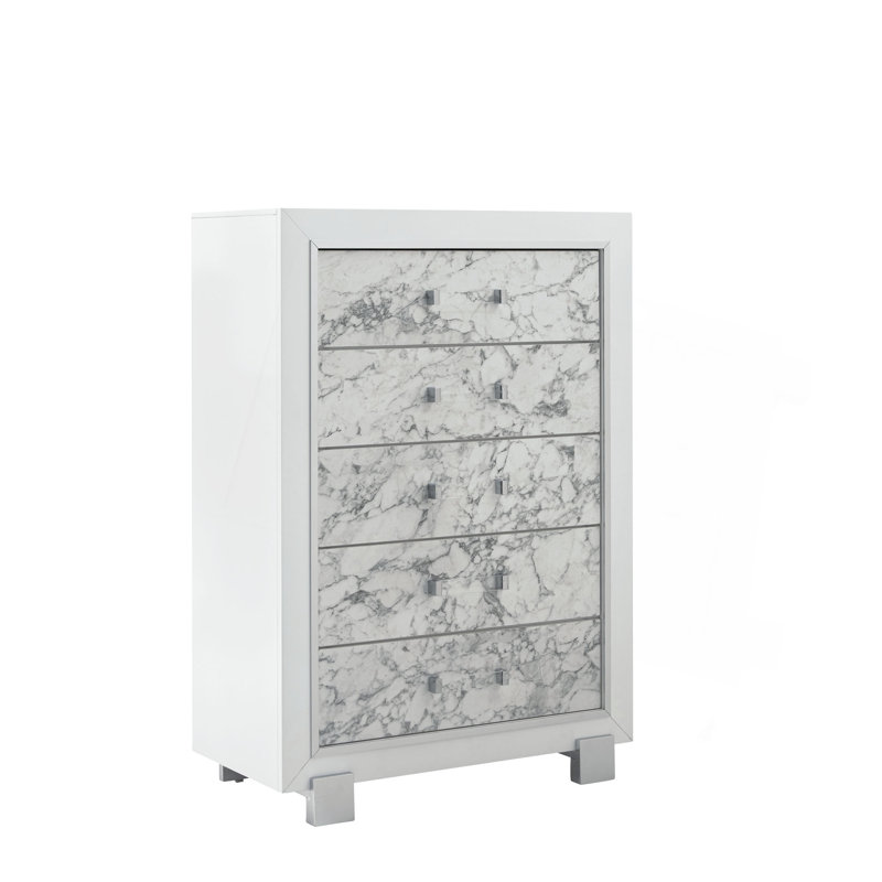 Commode blanche en marbre