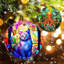 Ornement de chat, décoration de Noël, idée de cadeau de fête, souvenir d'héritage, céramique ronde, cadeau de babiole, chat