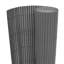 Clôture de patio à double face en PVC vidaXL 35,4 x 118,1 po gris