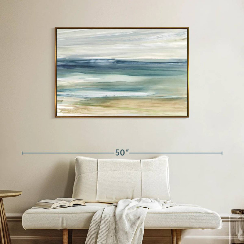 Brise océanique I, Cadre flottant doré, 40 po x 27 po