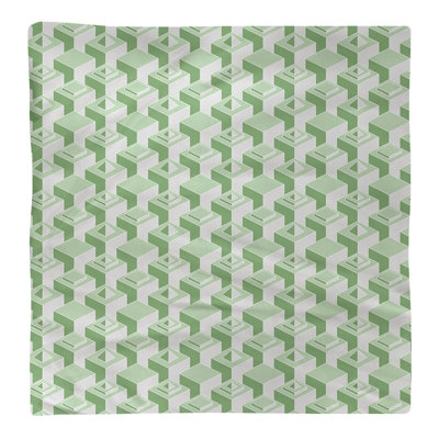 Serviette de table en coton à motif de gratte-ciels à deux couleurs