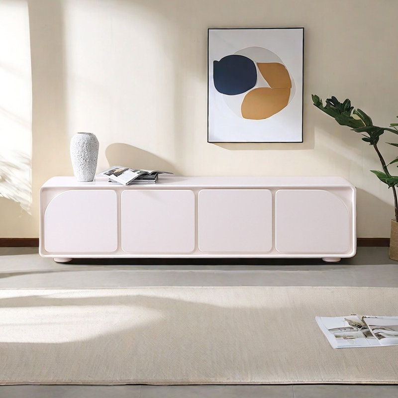 Meuble télé Modern Minimalist, Crème, crème, 78.74"