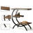 Industrial-chic 3-tier C-shaped End Table