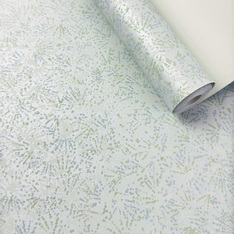 Modern Fireworks Starburst Wallpaper Roll Non-Woven, Silver