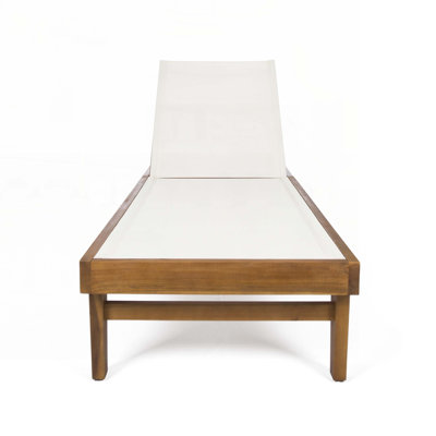 Outdoor Patio Chaise Lounge with Cushion