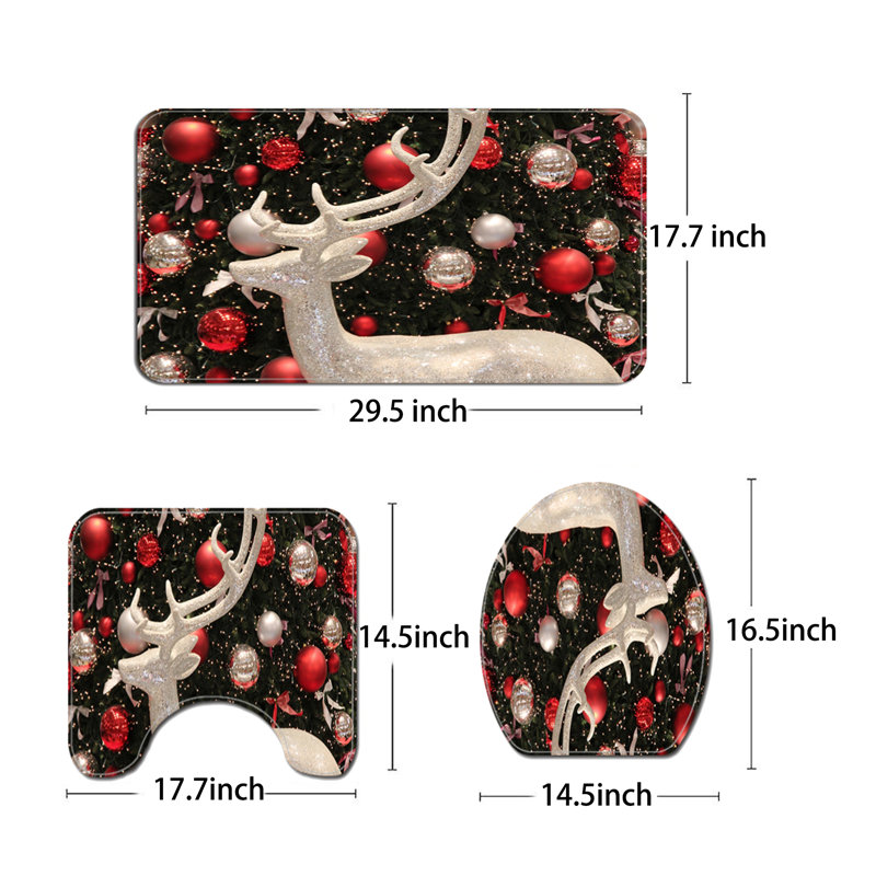 Ensemble de rideau de douche et crochets 4 pièces Jammin