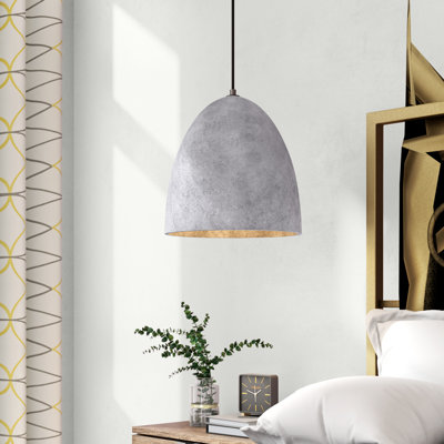 Luminaire suspendu simple en dôme à 1 lumière Campo