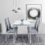 Emmye Glass Top Metal Base Dining Table-1268684971