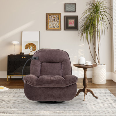 Betzabe Upholstered Swivel Recliner