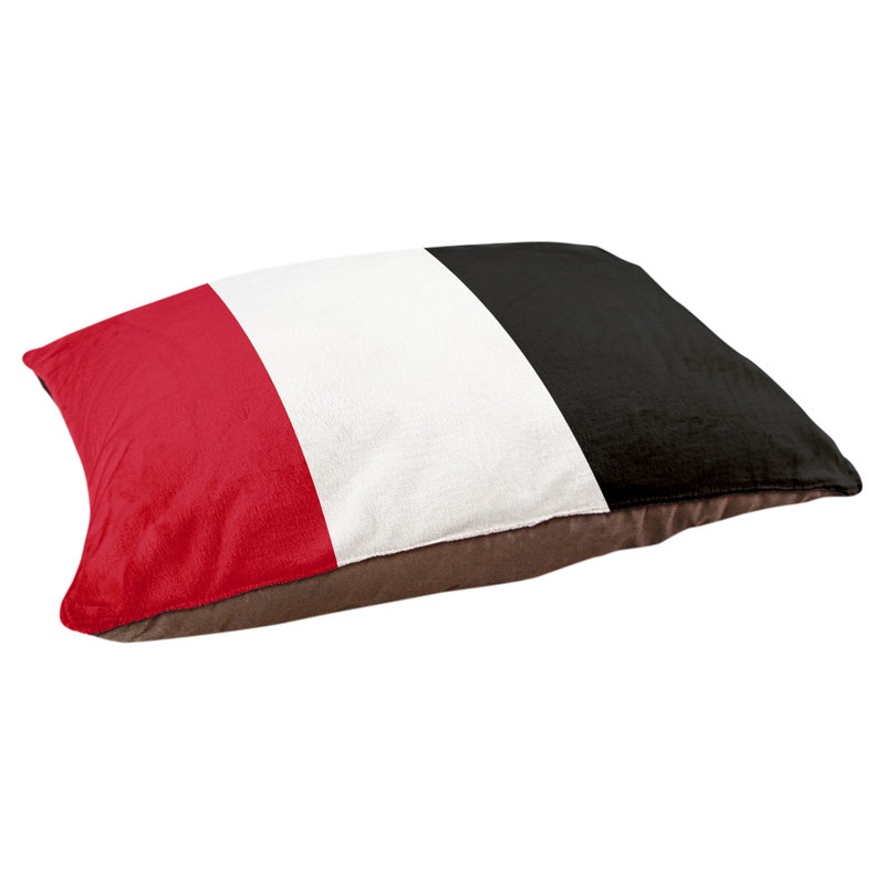 Coussin California, Très grand (l 50 po x P 40 po x H 17 po), Rouge / blanc / noir