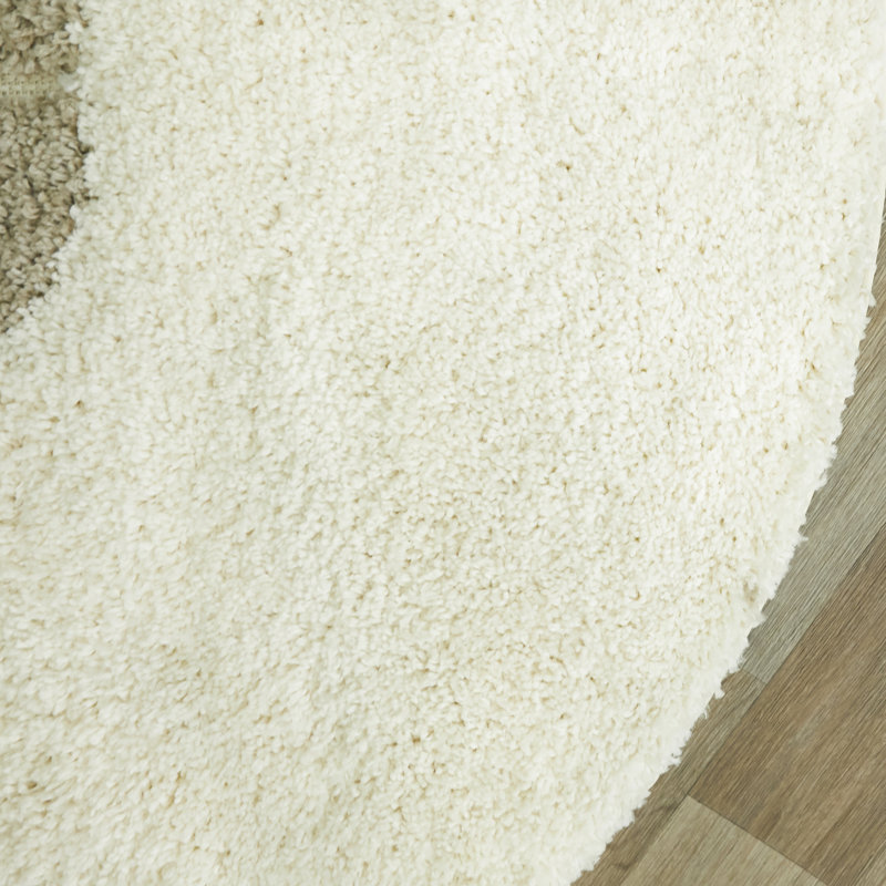 Letman Polar Bear Shag Rug, Cream