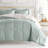 7-Piece Reversible Bedding Bundle - Solid Comforter and Patterned Sheet Set-99311804-99311805