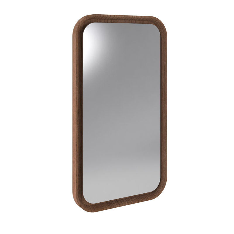 Castanon Flat Wall Mirror, Tobacco Ash