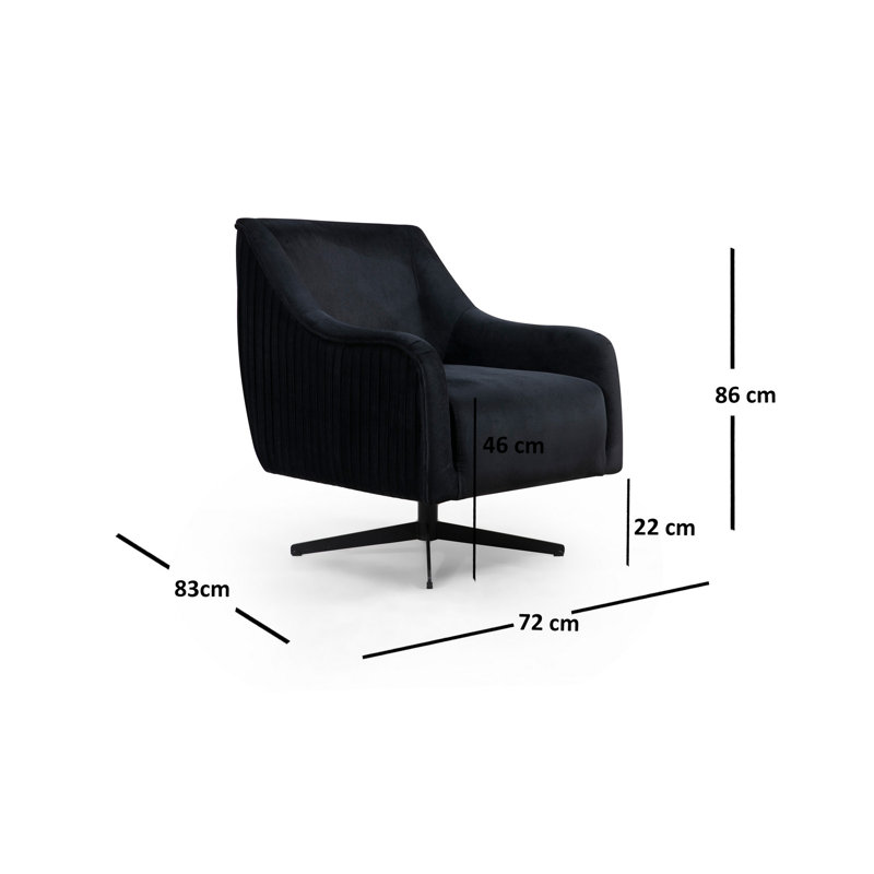 Fauteuil en polyester l 28,35 po Henriques