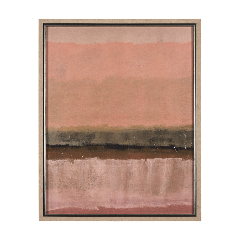 «Quiet Echoes - a Hand Embelished», reproduction d'art encadrée, Échos silencieux - délavé, Brun