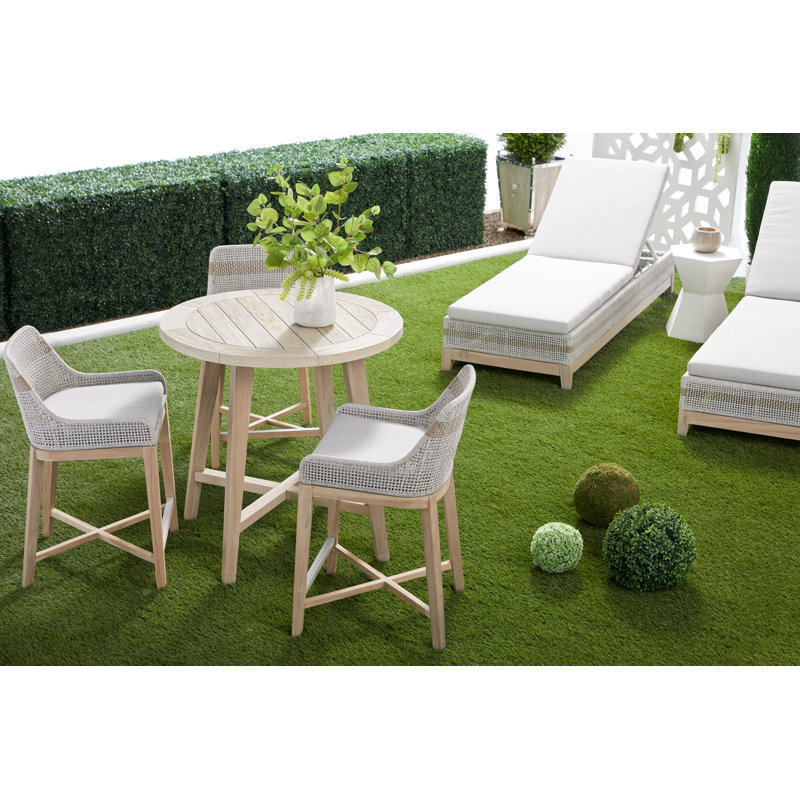 Henrietta Round Teak Outdoor Bar Table