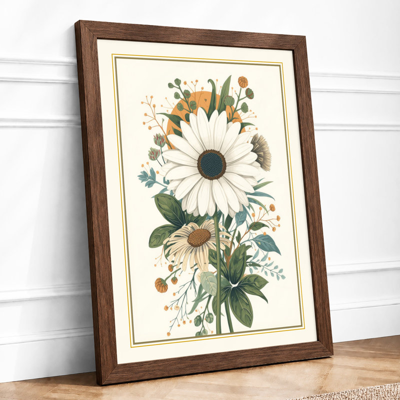 Study in Bloom Botanical - Framed Print, Walnut, A4 - 29.7 x 21.0 cm