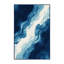 Tapis bleu moelleux moelleux à motif abstrait moderne et contemporain Eichhorn-682402655