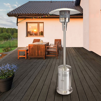 Chauffe-terrasse au propane en acier inoxydable