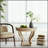 Farmhouse Round Table with Curved Legs & 2 Drawers – Small Size, Distressed Finish, Multi-Use Side/Coffee/Dining Table