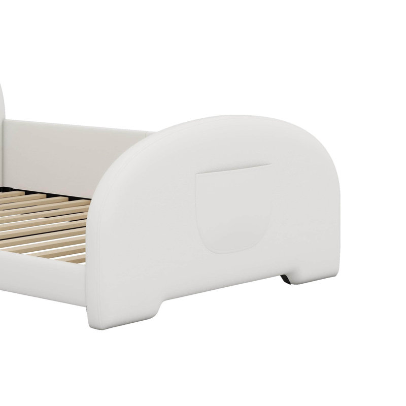 Twin Size Upholstered Rabbit-Shape Princess Bed