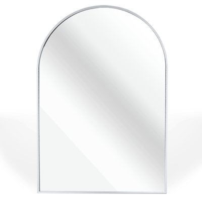 Metal Framed Arched Mirror, Accent Mirror, Bathrrom Mirror For Wall