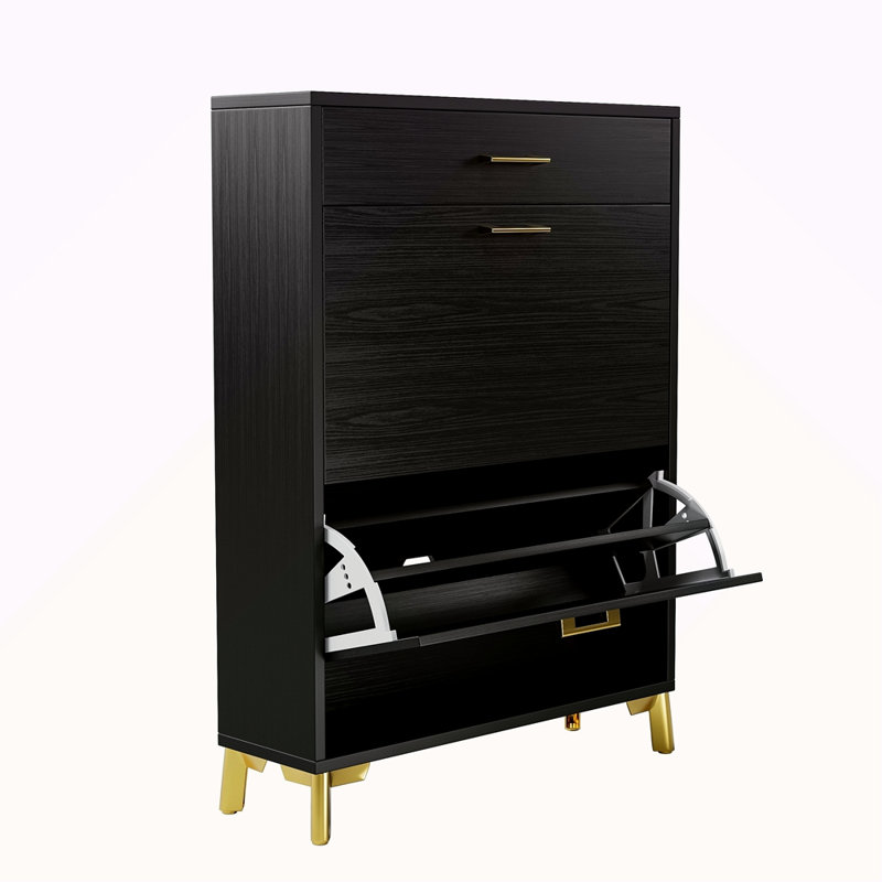 Armoire à chaussures pour le vestibule, Noir