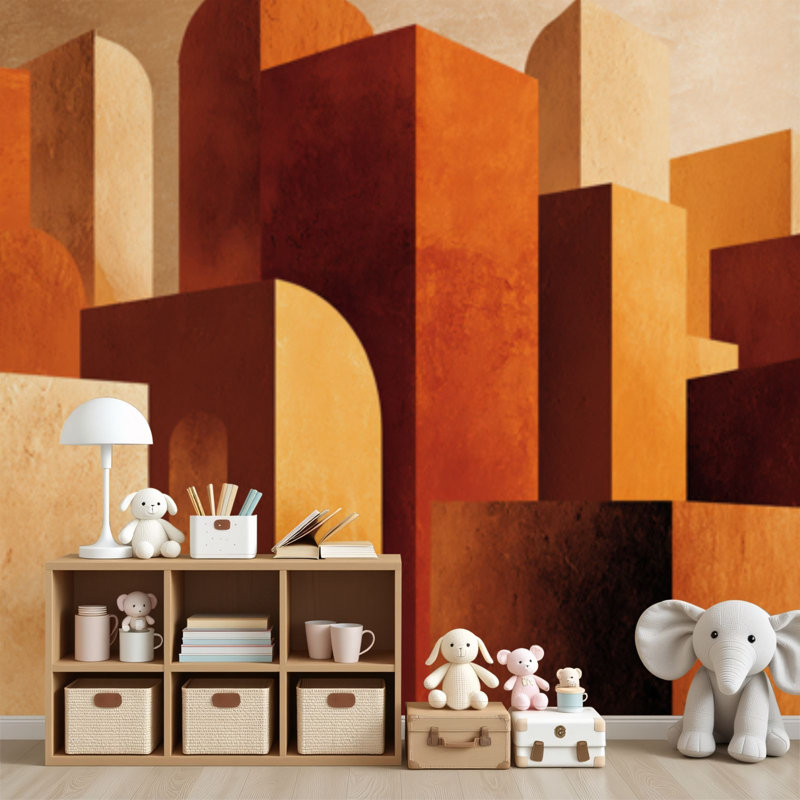 Peel and Stick Papier peint minimaliste moderne, architecture, affiche, Arches, Mid Century, géométrique, peintures murales, 69 po x l 96 po, amovible, papier peint mural en PVC, auto-adhésif, pour chambre, salon, bureau à domicile