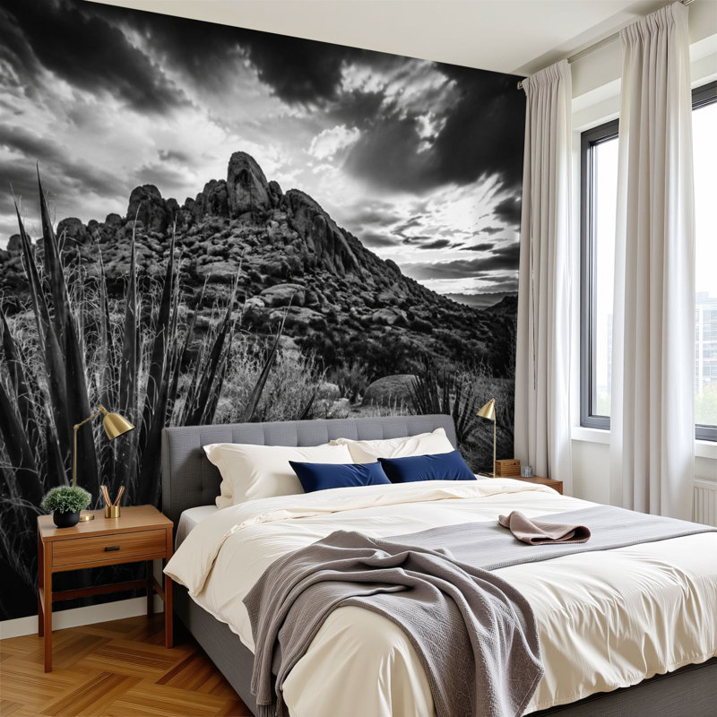 Papier peint adhésif auto-adhésif moderne pour la chambre à coucher L 69 po x l 96 po Peel and Stick