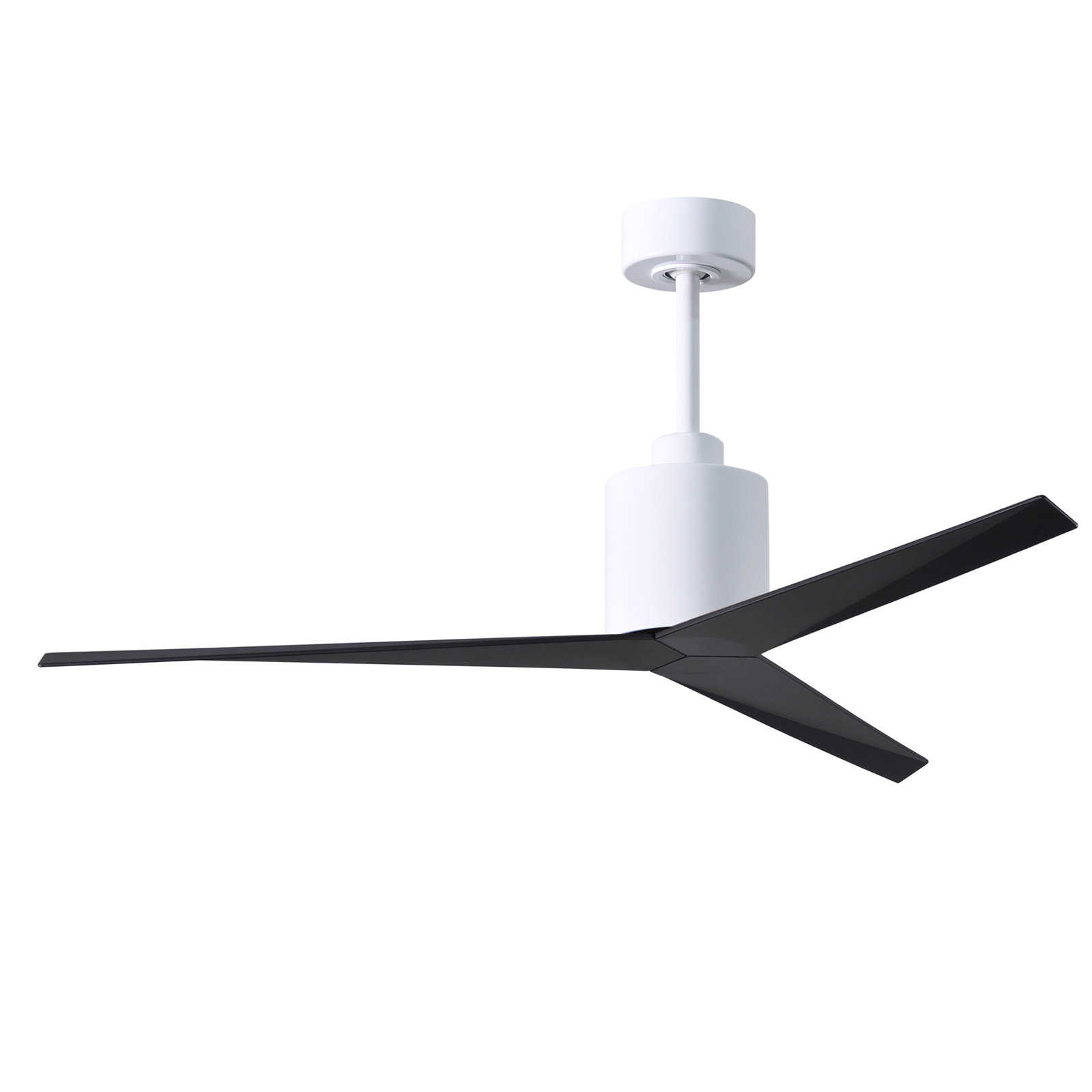 56'' 3 Blade Ceiling Fan, Gloss White, Matte Black