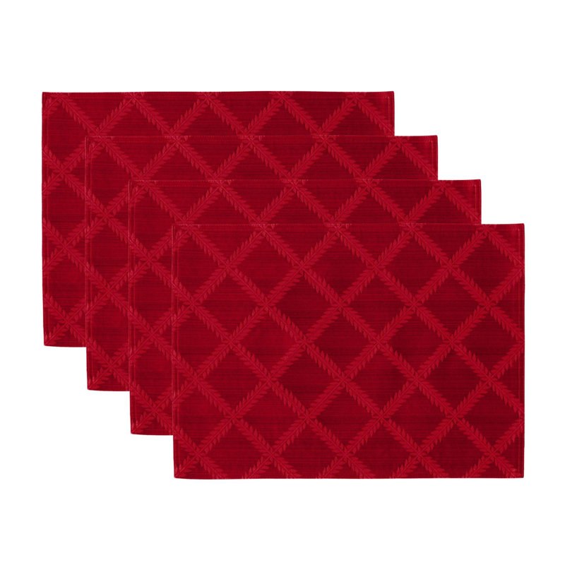 Lenox Laurel Leaf Placemat, Red