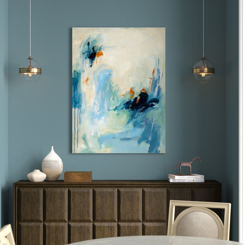 «Reach the Lake» par Sara Brown - impression sur toile tendue, Couche de verre, H 32 po x l 24 po x P 1,5 po