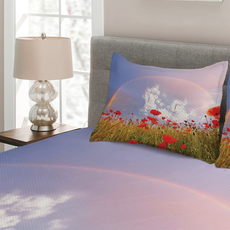Poppy Farmhouse / Country Polyester Coverlet