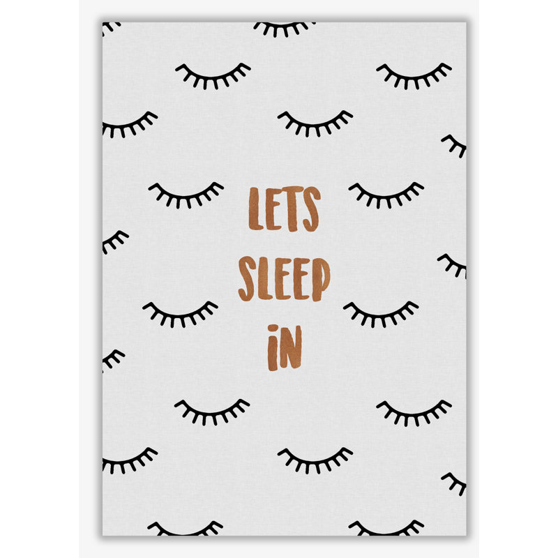 Let's Sleep In Bedroom - Print, 30 cm H x 21 cm W x 1 cm D, No Frame